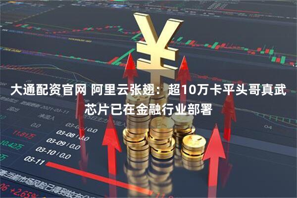 大通配资官网 阿里云张翅：超10万卡平头哥真武芯片已在金融行业部署